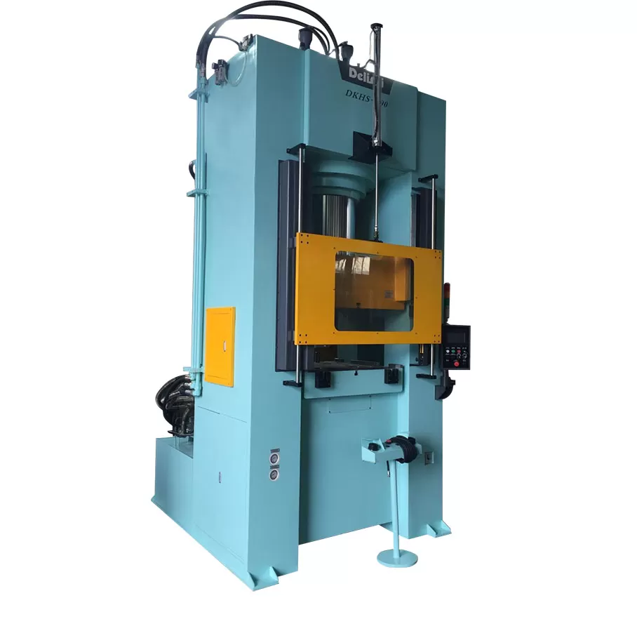 The hydraulic press was mainly applied in to metal materials, cold forging, warm forging and extrusion molding, and punching mark, light stretching, cut edges and other materials.