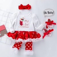 ABCKIDS Long Sleeve Baby Romper Clothing Set 4PCS    Style:Cute    Soft Size:59-80cm