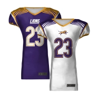 Purple sublimated blank reversible american football jersey wholesale 