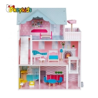 wooden princess doll house for girls