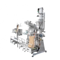 Combination Auger Weighing filling sealing machine line with Cacuum Conveyor