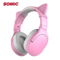 Pink Cat Ear Wireless Headphones 