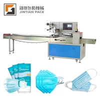 Automatic Mask Packing Machine suitable for Packing various kinds of regular objects like mask, biscuits, pies, chocolate, bread, instant noodles, moon cakes, drugs,  daily appliances, industrial parts, paper boxes, plates.